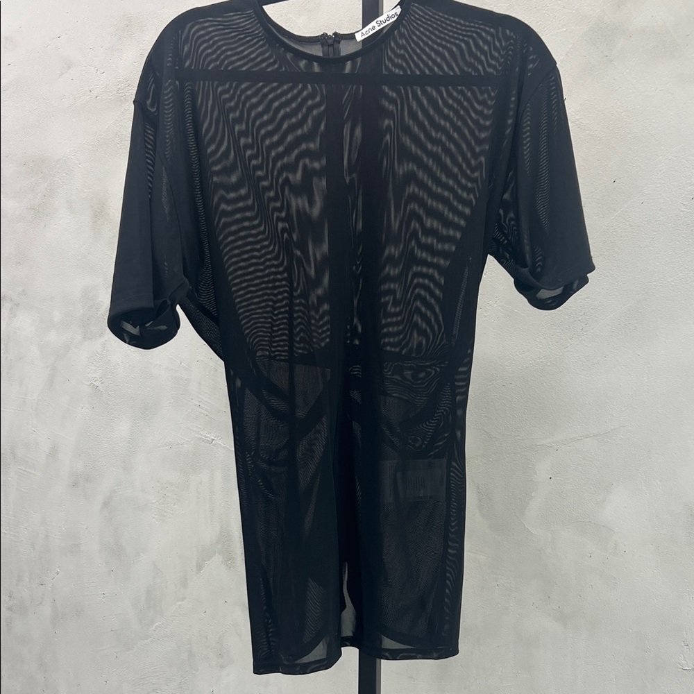 Acne Studios Black Mesh Top